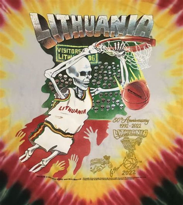 30th Anniversary of Greg Speirs world famous Lithuanian Tie Dyed Slam Dunking Skeleton