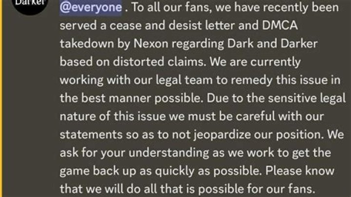 Dark and Darker Gets Taken Down by Cease and Desist