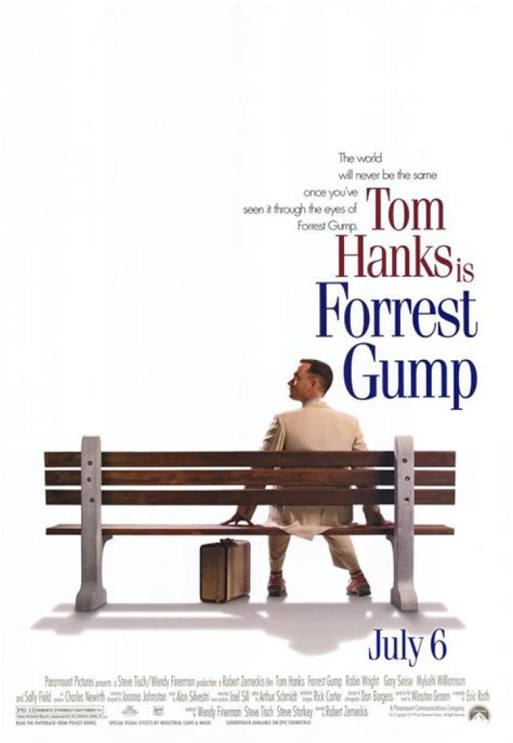 Haley Joel Osment as Forrest Jr, and Tom Hanks as Forrest Gump [Forrest