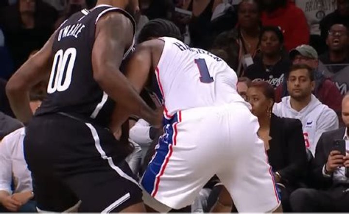 Harden ejected, but not Embiid for groin-area shots to Nets