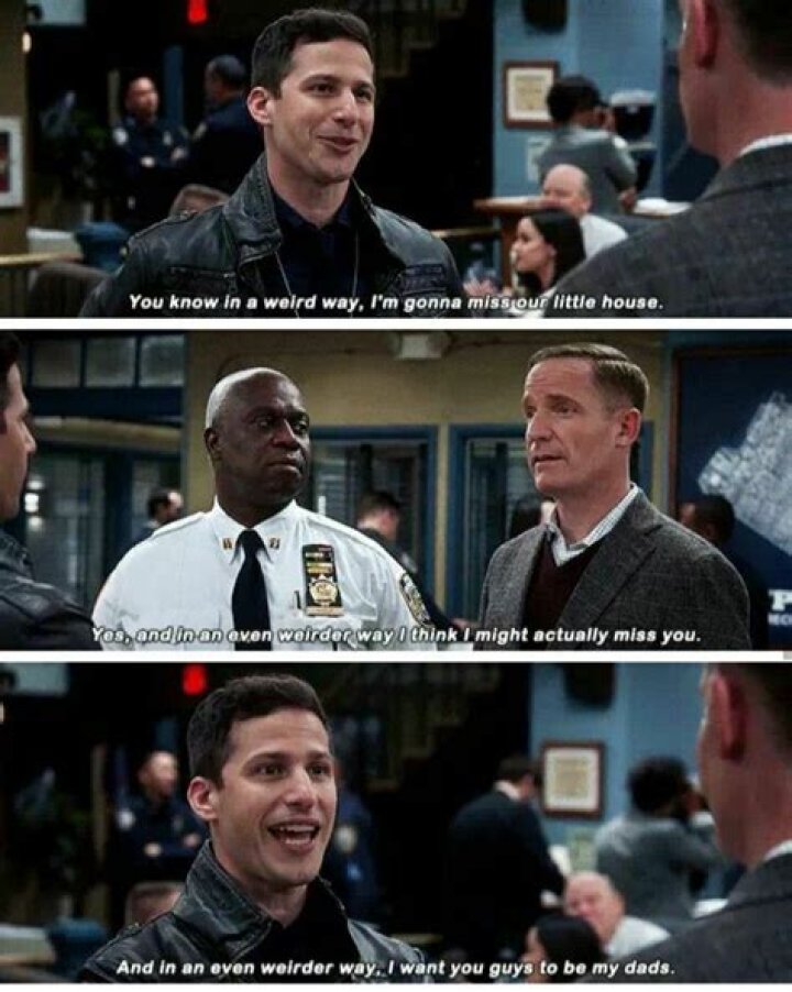 Jake Peralta and his dads BrooklynNineNine Raymond Kevin Peliculas