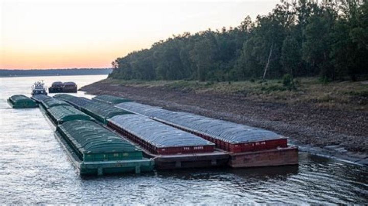 Low water limiting Mississippi River barge traffic