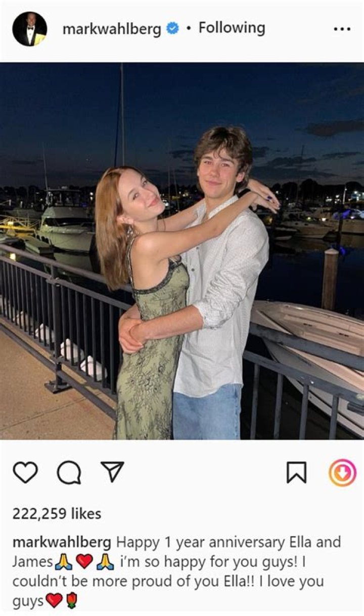 Mark Wahlberg Wishes Daughter Ella and Her Boyfriend a Happy
