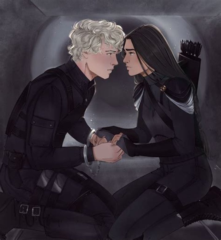 Peeta, Katniss and young Snow