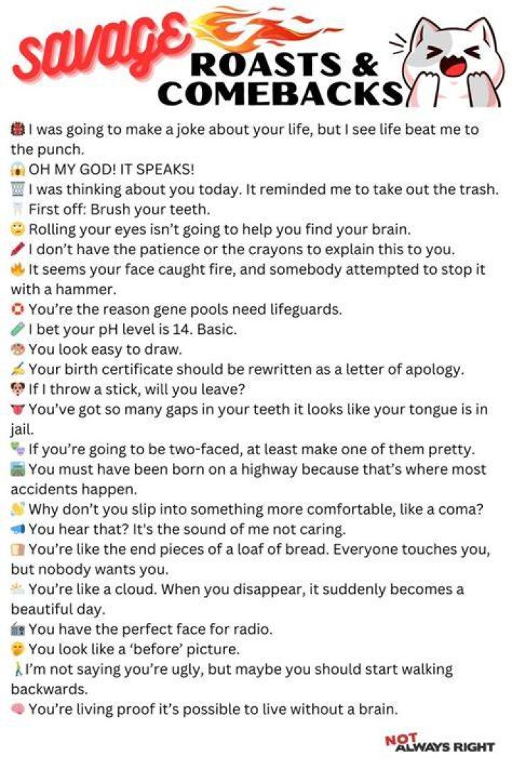 Savage Roasts: The Art Of Witty Insults And Comebacks