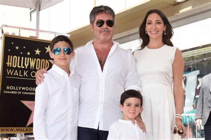 Simon Cowell and His Family Simon Cowell's Hollywood Star Ceremony