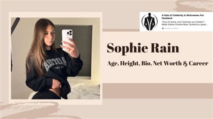 Sophie Rain: The Rising Star Of British Entertainment
